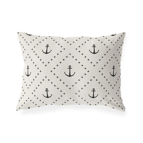 ANCHORS AWAY Indoor Outdoor Lumbar Pillow By Kavka Designs 20X14